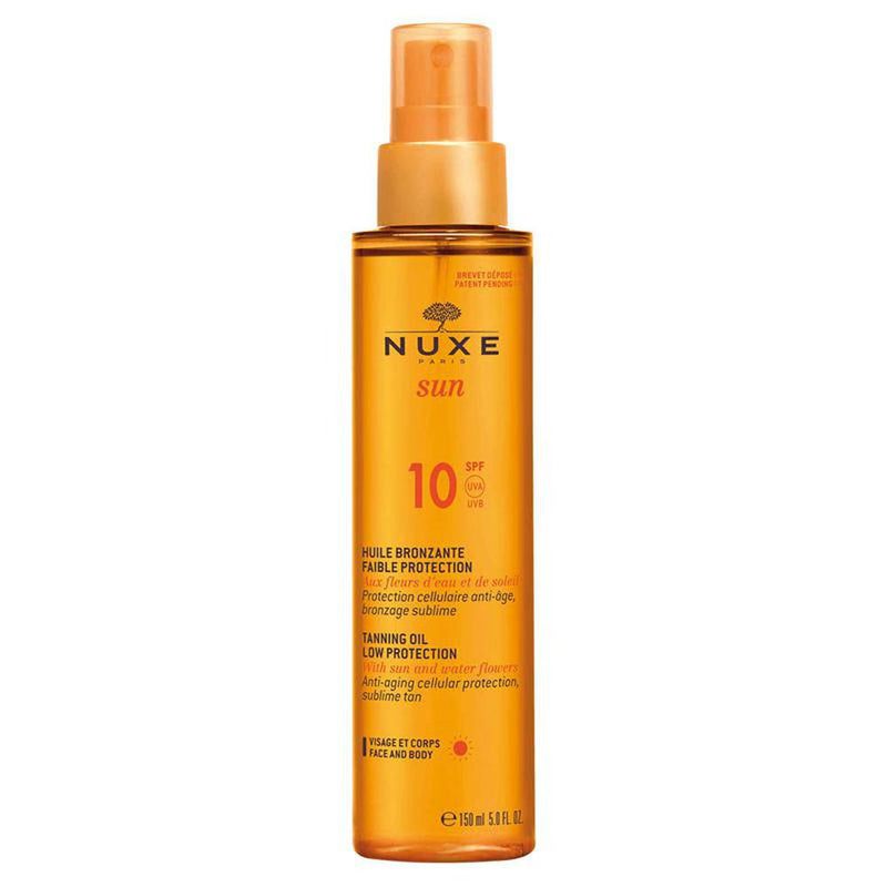 Nuxe sun huile bronzante spf10 150ml